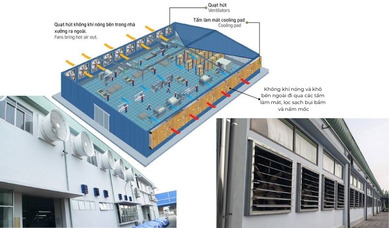 Hệ thống thông gió kết hợp làm mát